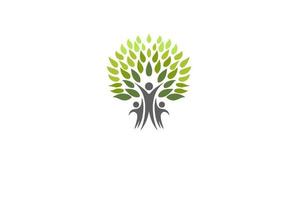 arbre généalogique pour la charité, la communauté, la diversité et le vecteur de conception de logo de fondation