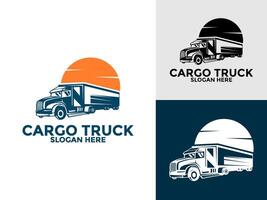un camion logo , prime un camion entreprise ou un camion logistique et livraison logo conception modèle vecteur