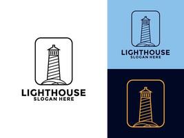 phare ancien prime minimalisme logo conception, phare logo conception icône vecteur