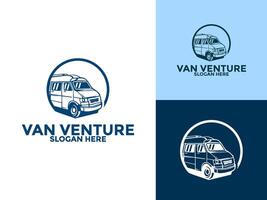 van logo , mini van symbole logo modèle, livraison et la logistique prestations de service concept vecteur