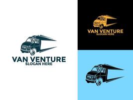 van logo , mini van symbole logo modèle, livraison et la logistique prestations de service concept vecteur