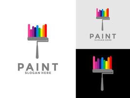 La peinture prestations de service logo , coloré peindre logo icône modèle vecteur