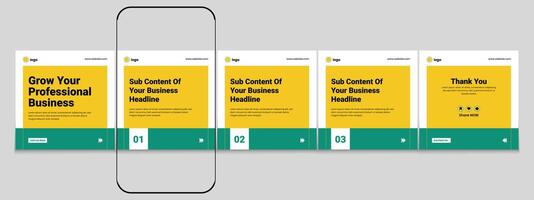 modifiable carrousel poste, Créatif social médias carrousel modèle, moderne et modifiable affaires carrousel modèle conception vecteur