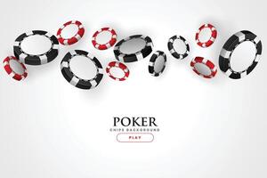 casino poker rouge et noir frites Contexte conception vecteur