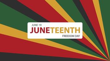juneteenth Contexte conception, juin liberté journée abstrait arrière-plan, bannière, affiche, salutation carte. vecteur