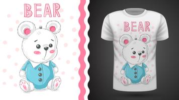 Teddy cute bear - idée d&#39;imprimer un t-shirt vecteur