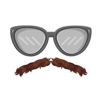 illustration de moustache et des lunettes vecteur