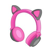 illustration de mignonne casque de musique vecteur