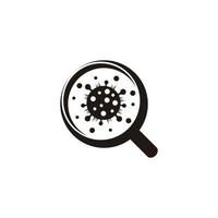 recherche de virus test magnifier symbole logo vecteur