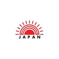 texte japon rayons de soleil symbole logo vecteur