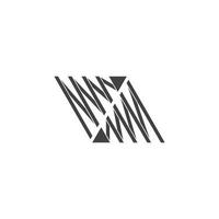 flèche opposée ruban forme rayures triangle symbole logo vecteur