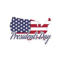 illustration de l'icône de l'île des états-unis de la journée des présidents. icône sur fond blanc foncé vecteur