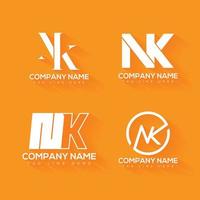 création de logo de lettre nk