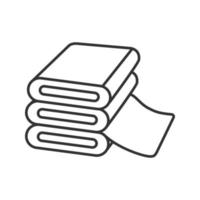 icône linéaire de pile de tissu. illustration de la ligne mince. textile. symbole de contour. dessin de contour isolé de vecteur