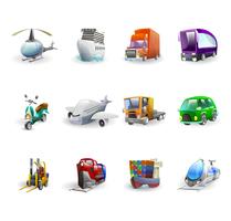 Transport et livraison Icons Set vecteur