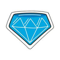 patch diamant bleu vecteur