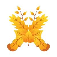 feuilles d'automne feuillage décoration saisonnière vecteur