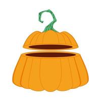icône saisonnière de pot de citrouille d'halloween vecteur