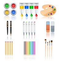 Outils de dessin et de peinture vecteur