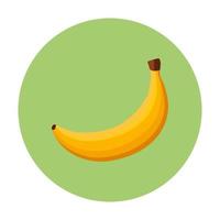 Banane fraîche dans un cadre circulaire vecteur