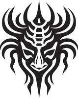 ancien abîme tribal conception dans noir tribal ténébrosité noir tribal tatouage icône vecteur