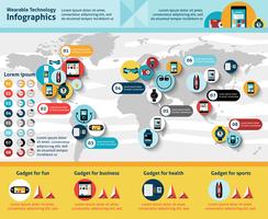 Infographie de la technologie portable vecteur