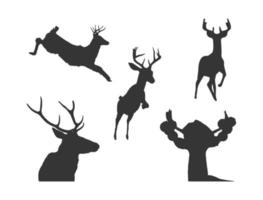 silhouette de renne de Noël, vecteur. vecteur