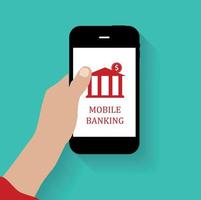 illustration vectorielle de banque mobile concept vecteur
