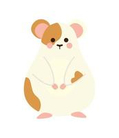 dessin animé mignon de hamster vecteur