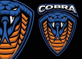 insigne de mascotte de cobra vecteur