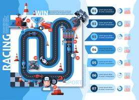 Set d&#39;infographie de course vecteur