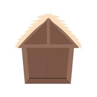 cabane en bois avec du foin vecteur
