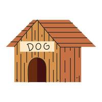 chien de maison en bois vecteur