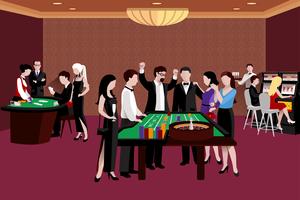 Gens dans casino illustration vecteur