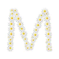 flore marguerite conception alphabet vecteur illustartion