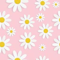 Flore daisy seamless pattern design vector illustartion