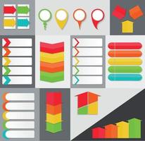 grand ensemble de modèles de bannières infographiques pour votre entreprise vecteur