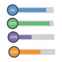 concepts de diagramme de Gantt vecteur