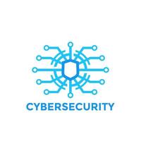 modèle de logo vectoriel de cybersécurité