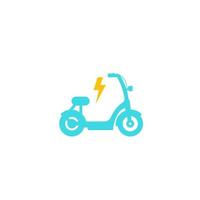 vélo électrique, icône de scooter vecteur