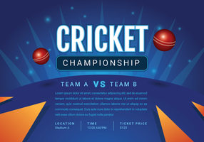 Affiche de championnat de cricket vecteur