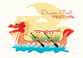 vecteur de festival de bateau dragon