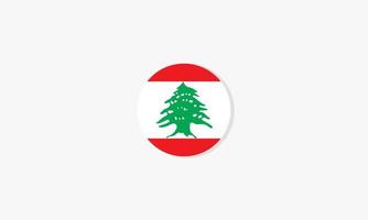 vecteur de conception graphique du drapeau du cercle du liban.