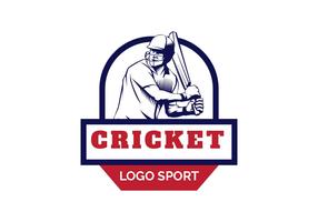 Illustration vectorielle de cricket logo vecteur