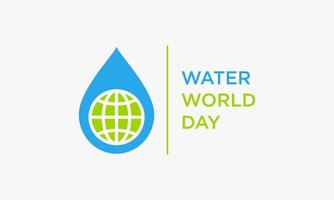 journée mondiale de l'eau. illustration vectorielle. vecteur