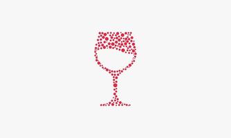 illustration vectorielle de bulle rouge point verre à vin design. vecteur