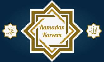 modèle de conception de ramadan kareem avec des ornements islamiques vecteur