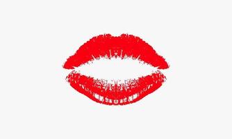 lèvres baiser illustration vectorielle sur fond blanc. icône créative. vecteur