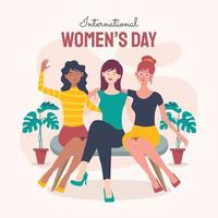 sensibilisation à la campagne de la journée internationale de la femme vecteur