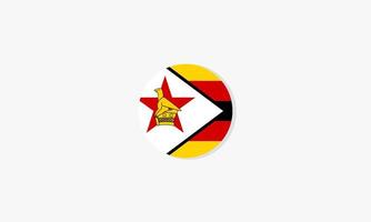 vecteur de conception graphique du drapeau du cercle du zimbabwe.